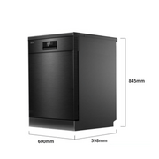 Toshiba DW-15F3(BS)-NZ dishwasher Black With Auto Open & UV light