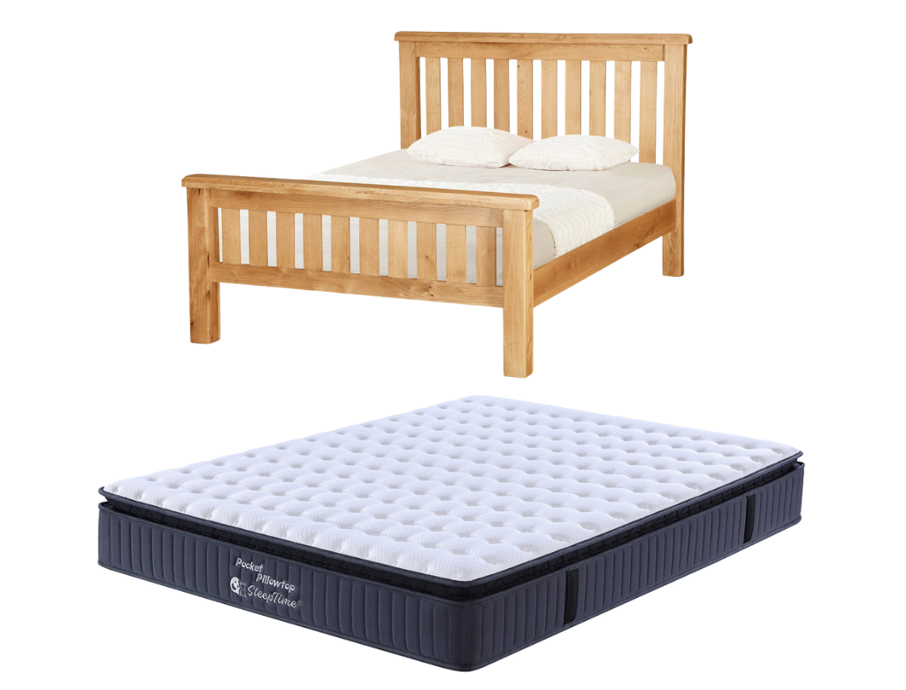 Richard Bed Frame + Sleeptime Pocket Pillow Top Mattress