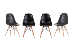 Thrifty Dining Chairs Set of 4 Black