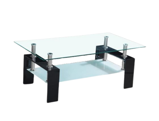 Crystalline Glasstop Coffee Table Black