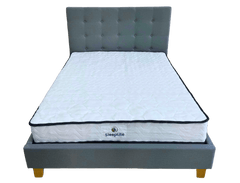 Regency Super King Bed Frame Linen Grey + SleepLite Super King Pocket Spring Mattress
