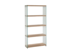 Crystal Bookcase Glass Side Panel High
