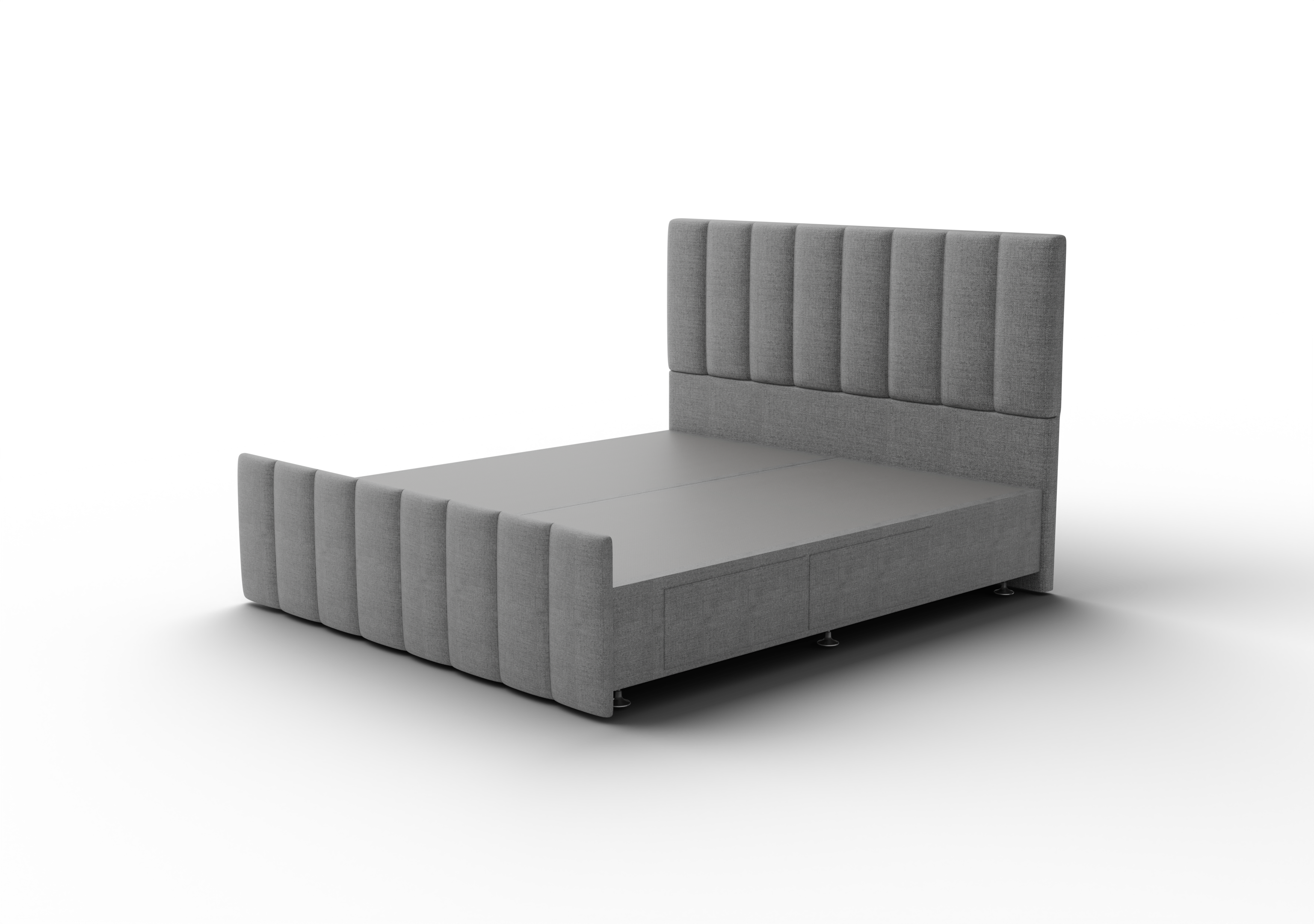NZ Made Wave Bed Frame With Drawers