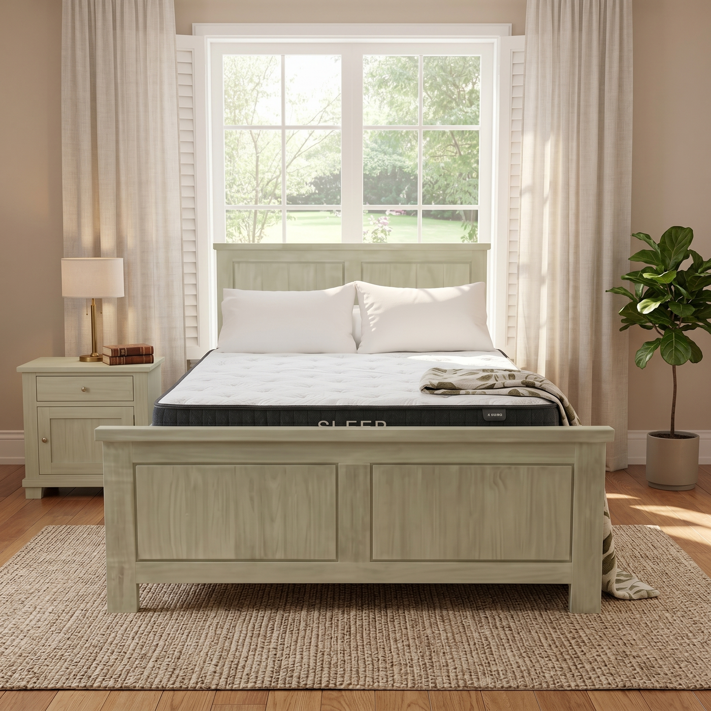 Signature Bed Frame + SleepTime X-Firm Mattress - lifestyle