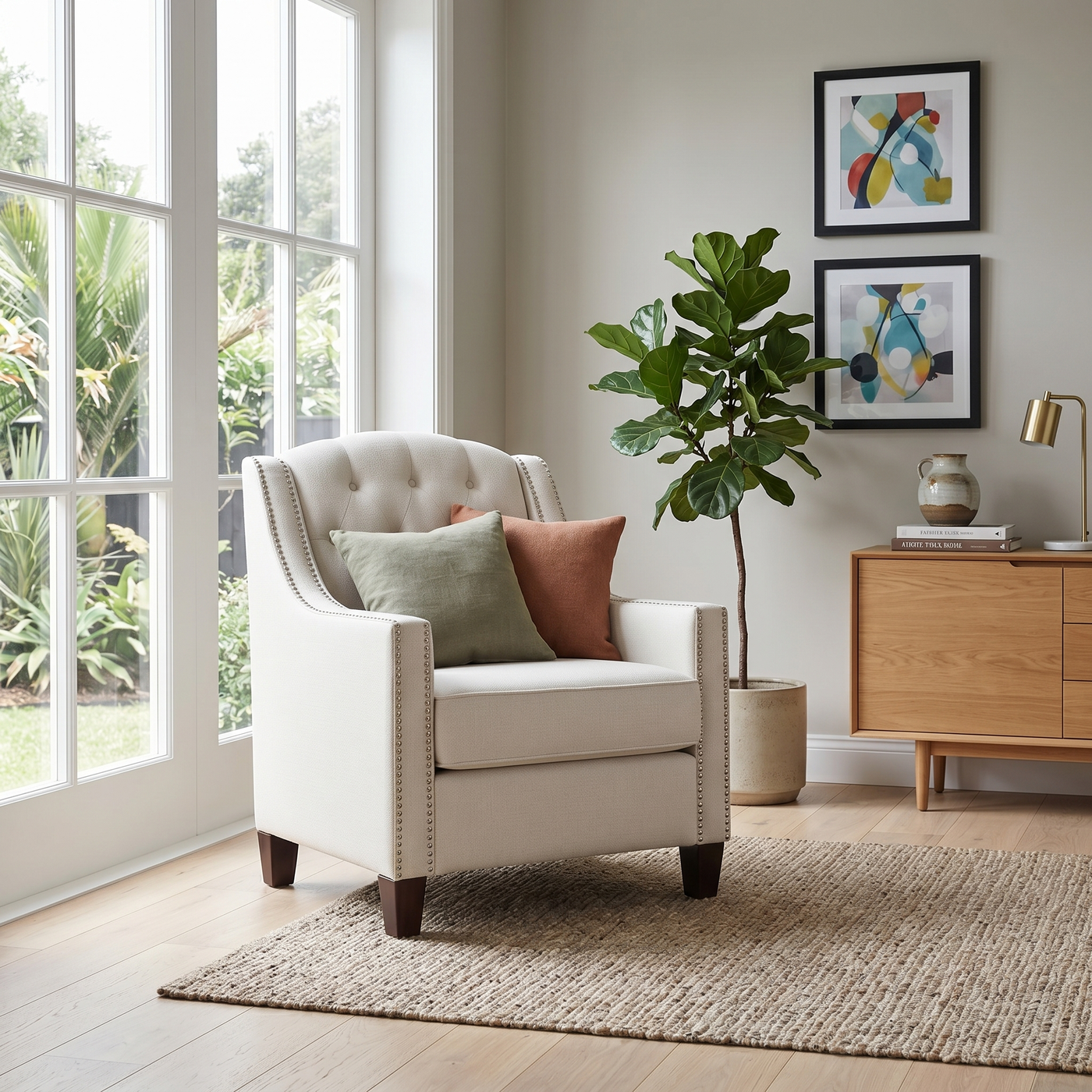 SleekStyle Accent Chair - lifestyle
