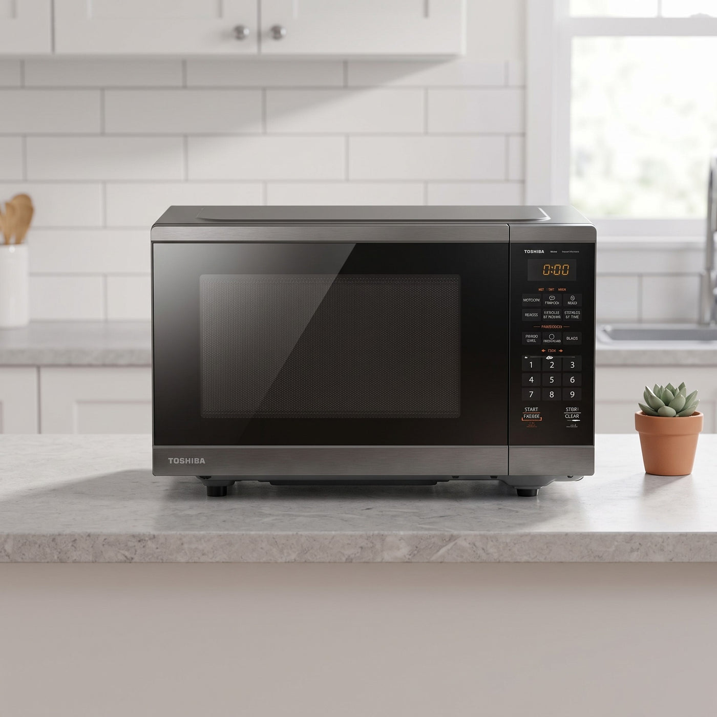 Toshiba 32L Flatbed Microwave ML3-EM32PFI(BS) lifestyle
