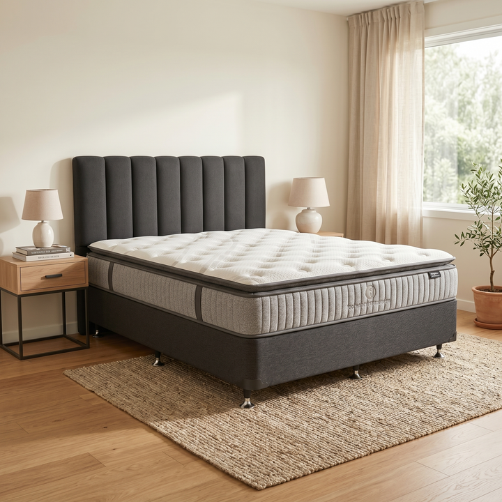 SleepMax Pocket Pillow Top  Mattress + NZ Made Eco Bed Base - lifestyle