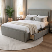 NZ Made Amber Bed Frame With Drawers + Bliss Max Medium Mattress | Furniture World NZ