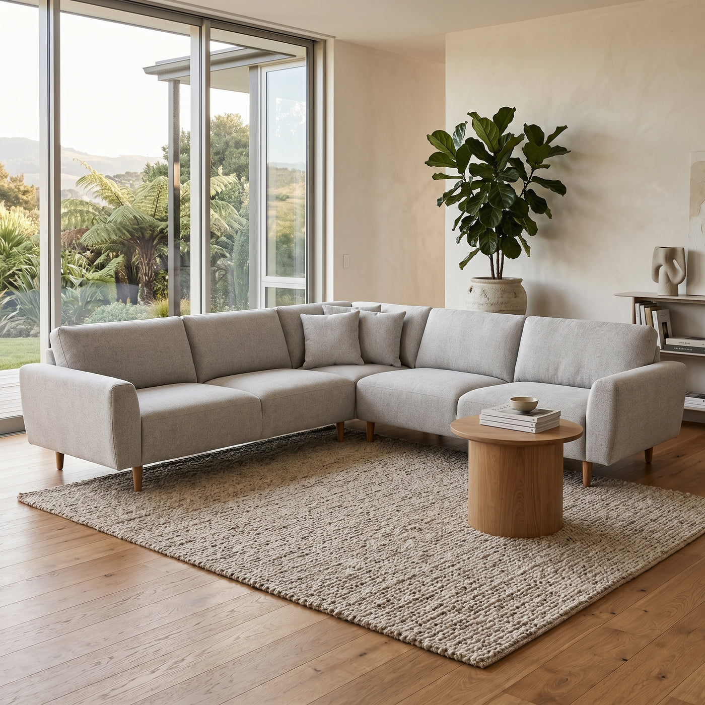 Avion 5 Seater Modular Glamour Sofa – Frost | Furniture World NZ