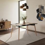 Thrifty 1.5M Dining Table Black - lifestyle