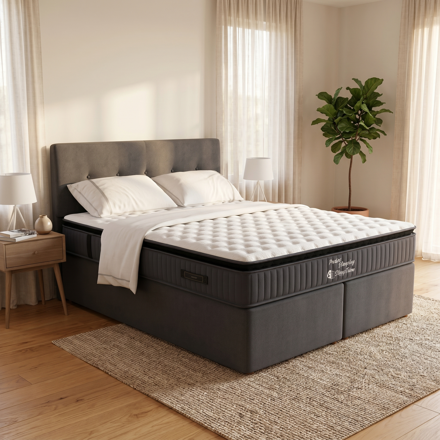 NZ Made SleepVault Gaslift Storage Bed with SleepTime Pocket Pillowtop Mattress
