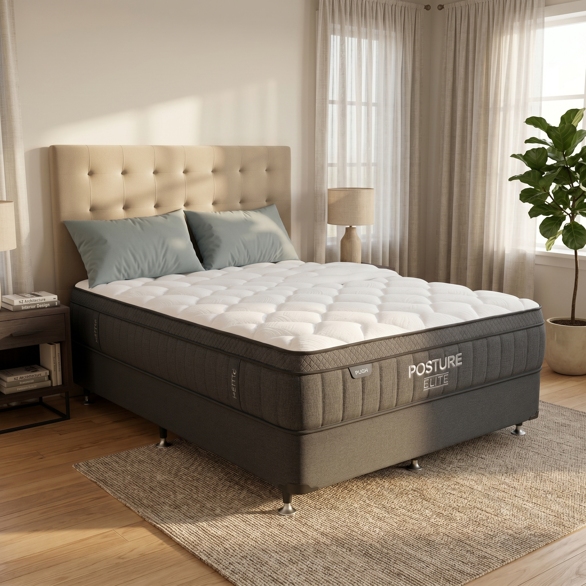 Sleepmax Posture Elite Plush Mattress + NZ Made Eco Bed Base - lifestyle