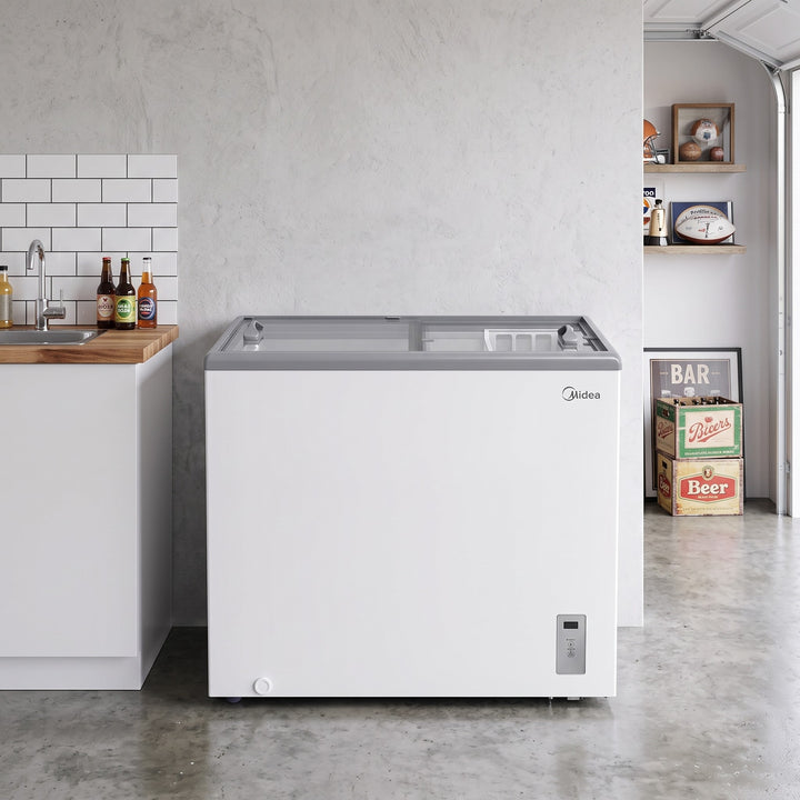 Midea 167L Glass Door Showcase Chest Freezer lifestyle