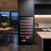 Midea 93L Wine Cooler Black lifestyle