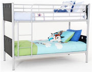 Tera Modern Double Bunk Bed – Charcoal Grey - Side View | Furniture World NZ