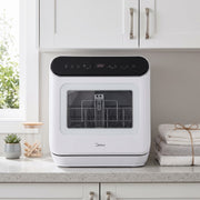 Midea 3 Place Setting Bench Top Mini Dishwasher lifestyle