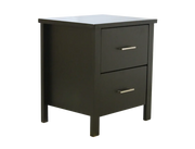 Bella 2 Drawer Bedside - Black Colour