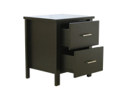 Bella 2 Drawer Bedside - Black Colour