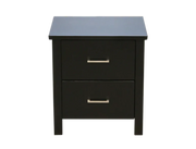 Bella 2 Drawer Bedside - Black Colour