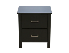 Bella 2 Drawer Bedside - Black Colour