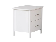 Bella 2 Drawer Bedside - White Colour