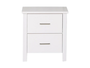 Bella 2 Drawer Bedside - White Colour