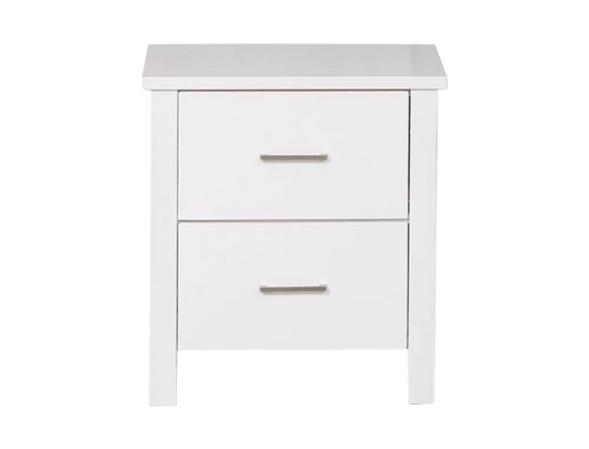 Bella 2 Drawer Bedside - White Colour