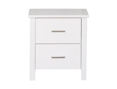 Bella 2 Drawer Bedside - White Colour