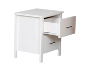 Bella 2 Drawer Bedside - White Colour