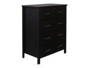 Bella 5 Drw Tallboy Black