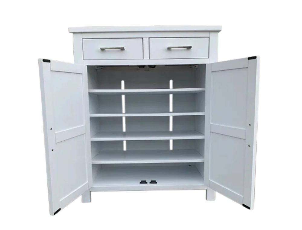 Bella Shoe Cabinet - White Colour