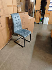 Belmont Fabric Dining Chairs Grey — Set of 4