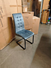 Belmont Fabric Dining Chairs Grey — Set of 4
