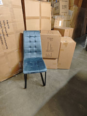 Belmont Fabric Dining Chairs Grey — Set of 4