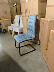 Belmont Fabric Dining Chairs Grey — Set of 4