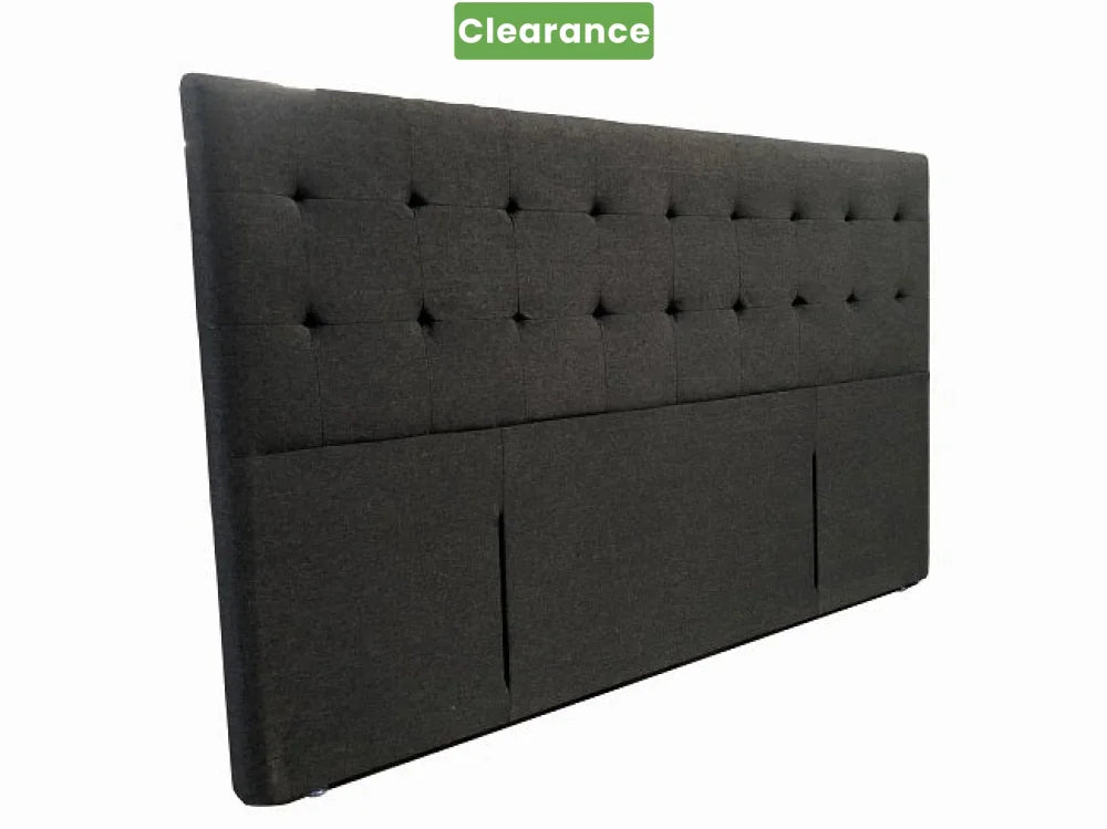 Boston Headboard King Single/ Charcoal. - Beds & Bed Bases