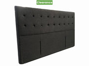 Boston Headboard King Single/ Charcoal. - Beds & Bed Bases