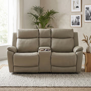 Brio 2 Seater Sofa With Storage Console – Light Grey | Furniture World NZ