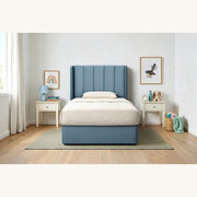 Theo Fully Upholstered Bed — King Single / Chambray Blue [Furntech SKU: PR241]