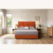 HH06 St Clair Fabric Headboard — Double / Queen / Burnt Copper [Furntech SKU: PR307]