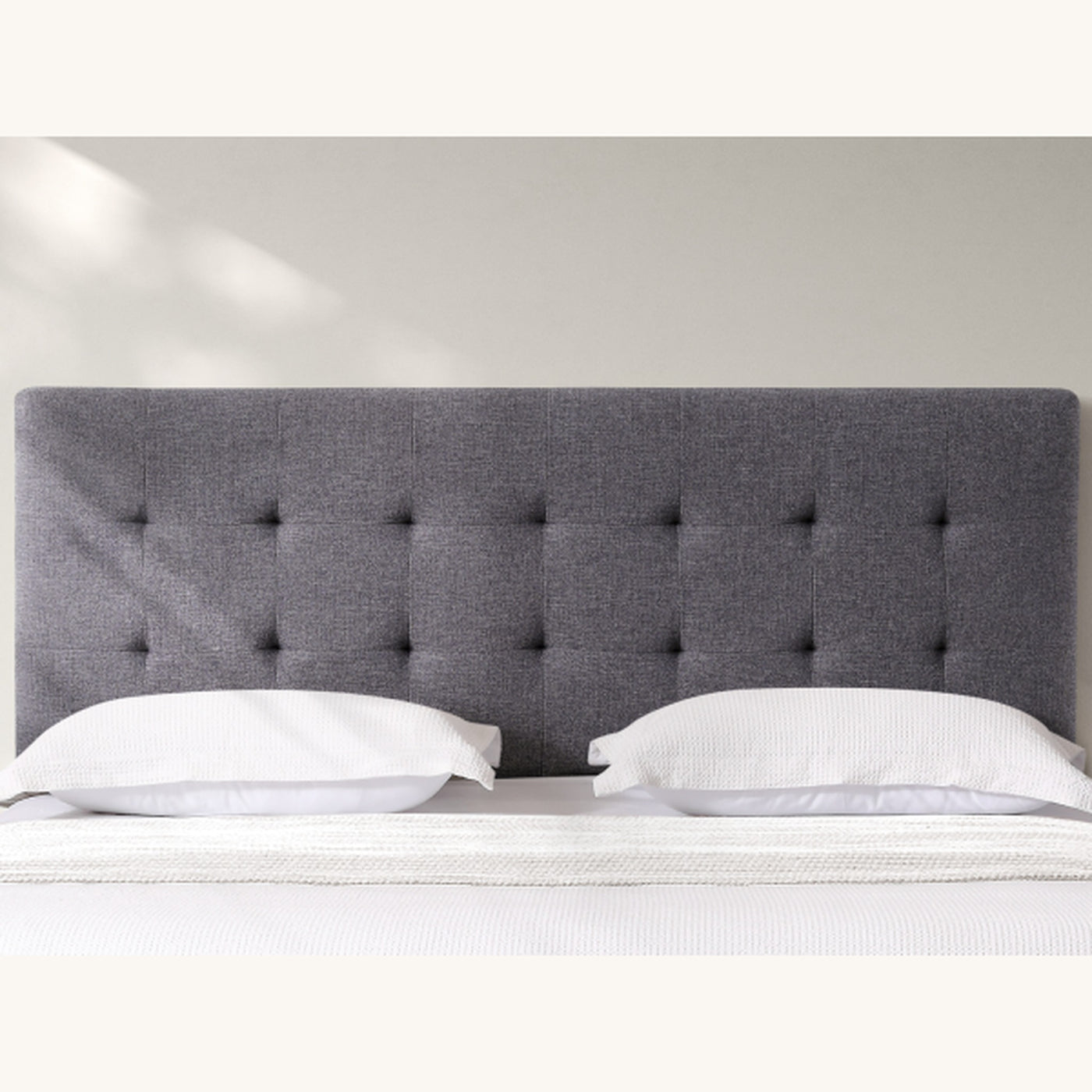 HH03 Fendalton Fabric Headboard — Double / Queen / Graphite Grey [Furntech SKU: PR467]