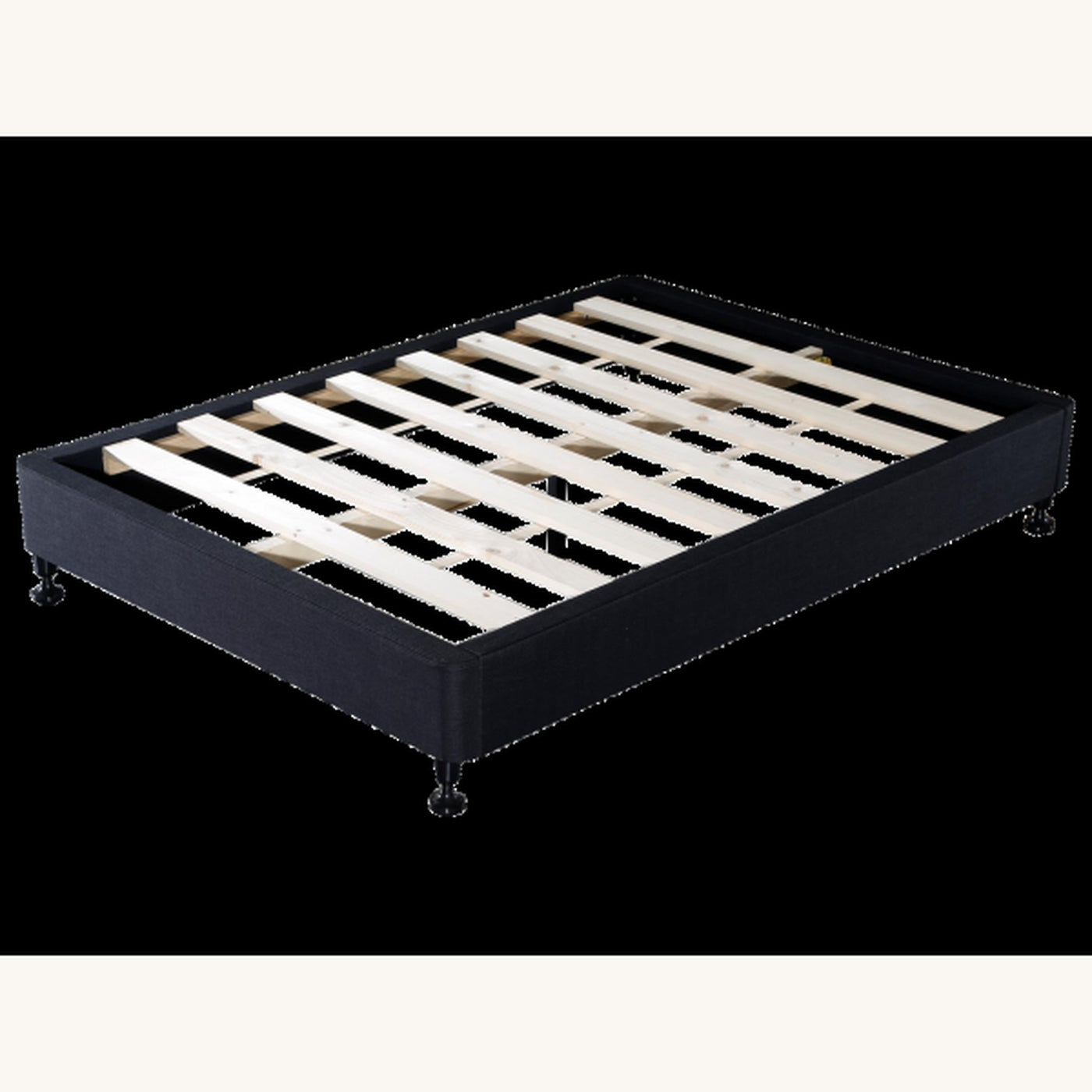 106A Birkenhead KD Slat Base — Single / Black [Furntech SKU: PR518]