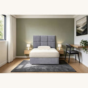 HH06 St Clair Fabric Headboard — Single / King Single / Chrome Grey [Furntech SKU: PR750]