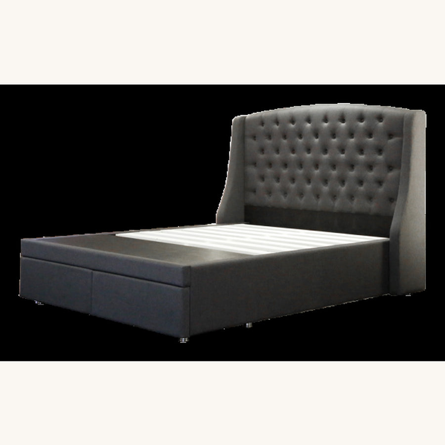 A012 Miramar Fully Upholstered Bed — Queen / Grey [Furntech SKU: PR853]