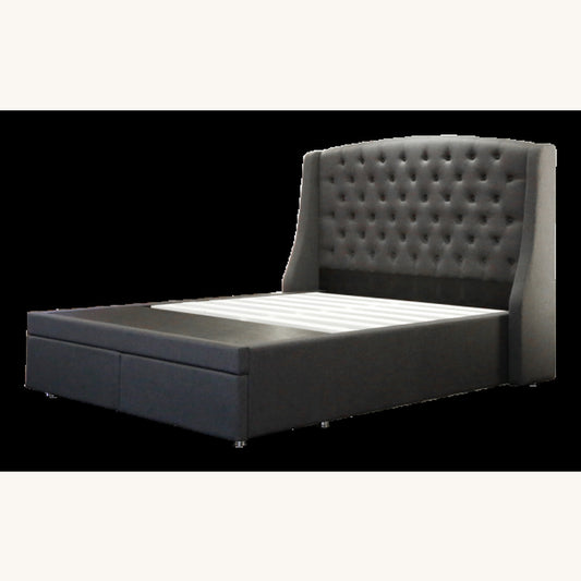 A012 Miramar Fully Upholstered Bed — Queen / Grey [Furntech SKU: PR853]