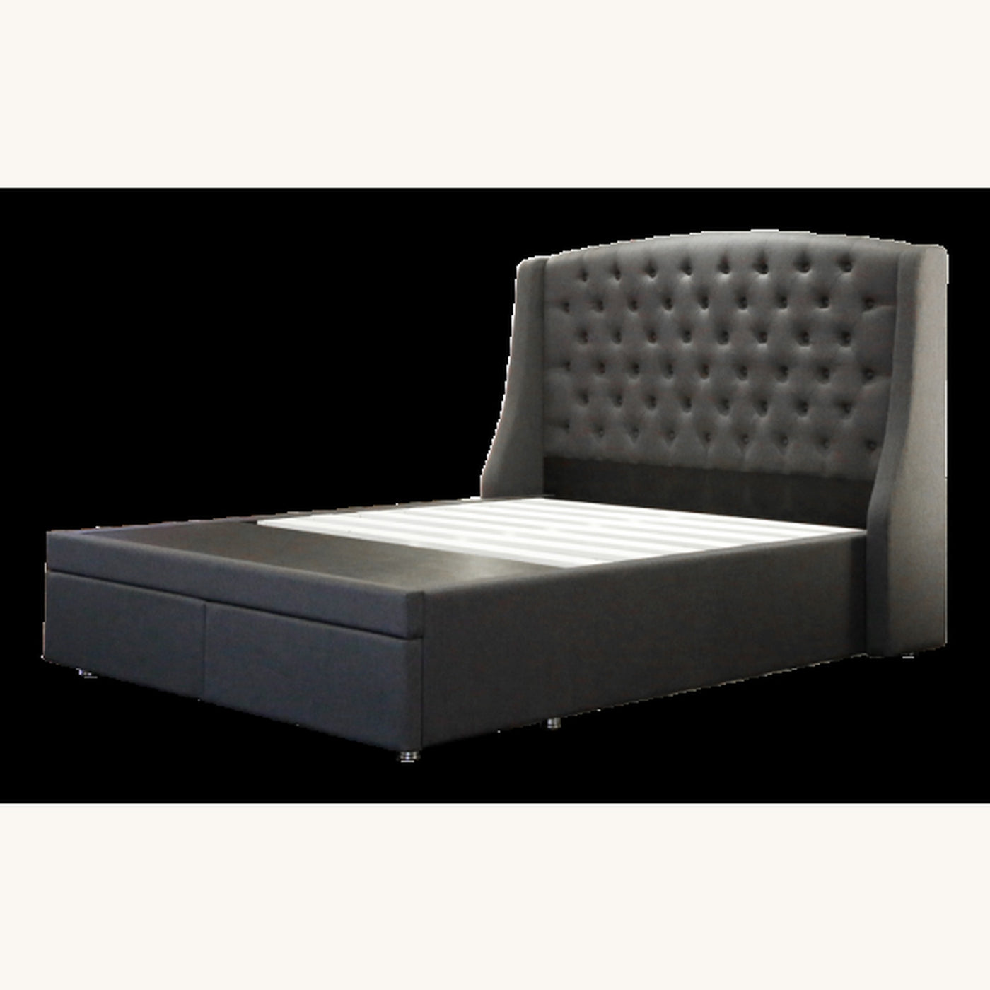 A012 Miramar Fully Upholstered Bed — Queen / Grey [Furntech SKU: PR853]