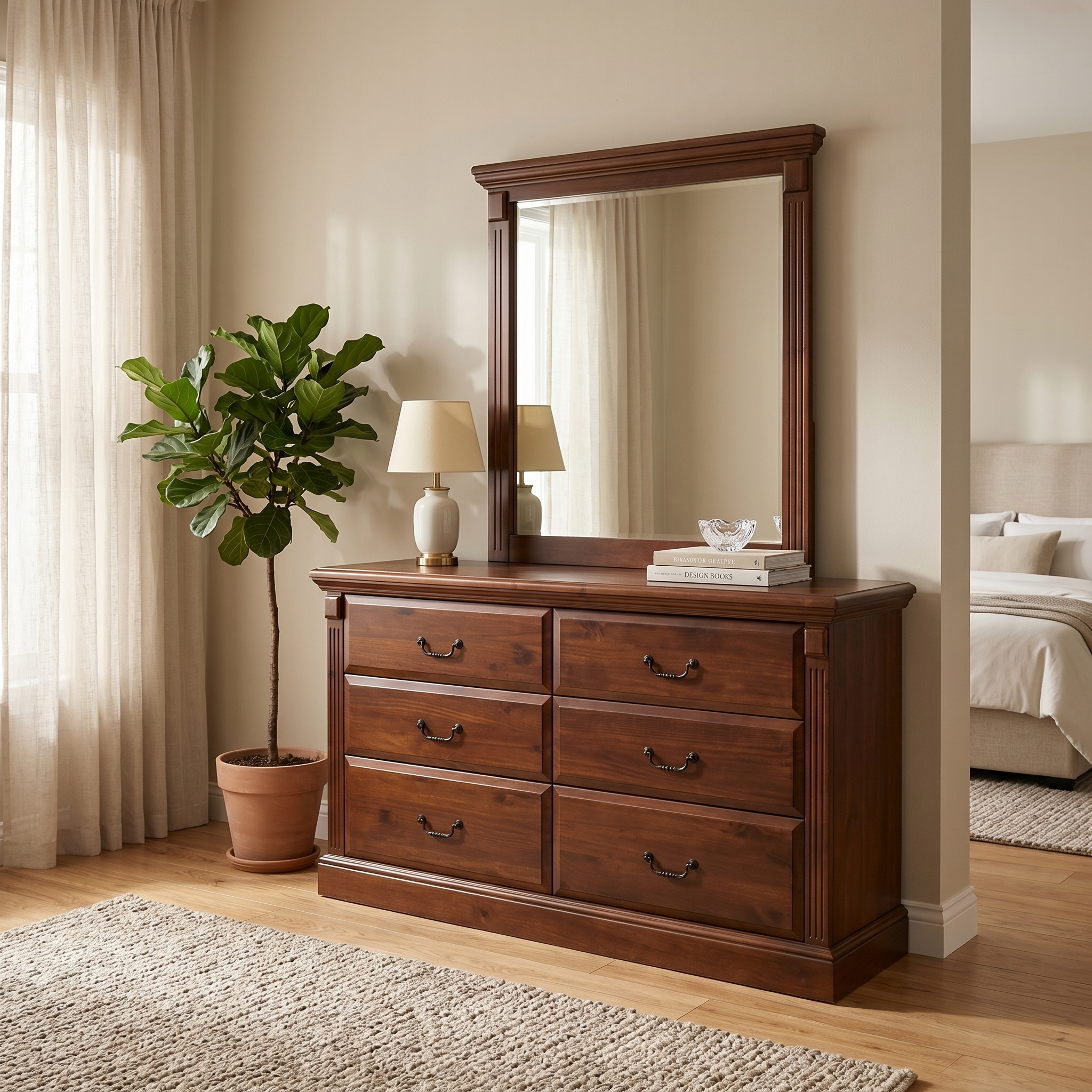 Serena 6 Drw Dresser / Mirror - lifestyle