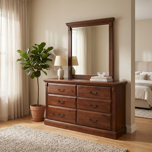 Serena 6 Drw Dresser / Mirror - lifestyle