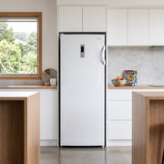 Midea MDRU327FGF01AP upright fridge lifestyle