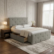 NZ Made Crown Bed Frame With Drawers + Venus Medium Mattress — Bed Bundle | Furniture World NZ